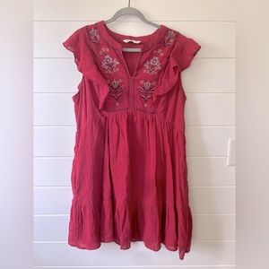 Sonoma | flowy embroidered dress | large